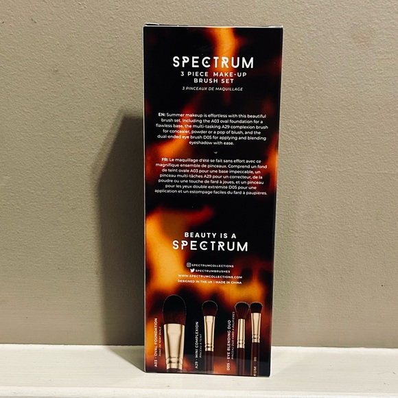 NWT 3pc SPECTRUM Pantherine Multi-Tasking Synthetic Makeup Brush Set - Picture 5 of 8